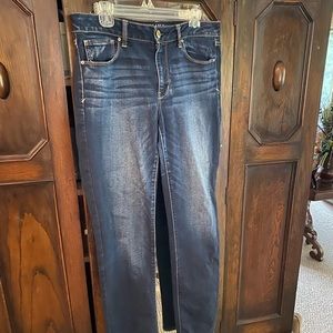 American Eagle super stretch skinny jeans.